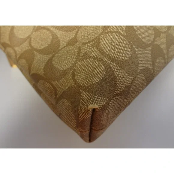 Coach Signature Crossbody Bag Pink Trim Coated Canvas‎ Shoulder Purse - Picture 12 of 12